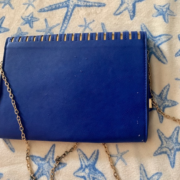 !3 for $25! Cobalt Blue Crossbody Bag/Clutch - Picture 4 of 7